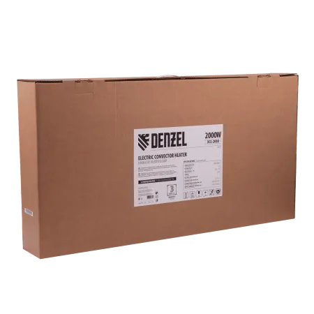 Конвектор электрический DENZEL XCE-2000, 230 В, 2000 Вт, X-образный нагреватель