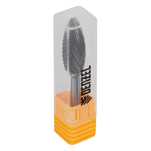 Борфреза по металлу DENZEL твердосплавная, элипсообразная, тип-H, 12 мм