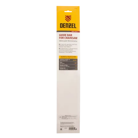 Шина для бензопилы DENZEL DGS-4516 59801, длина 40 см, шаг 3/8, паз 1.3 мм, 57 звеньев