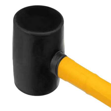 Киянка резиновая DENZEL 225 г, черная, фибергласовая рукоятка c TPR покрытием