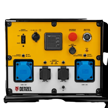 Генератор бензиновый DENZEL PS-180EA, 18 кВт,230 В, 65л, разъем ATS,эл.старт