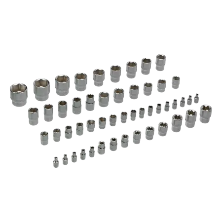 Набор инструментов DENZEL 1/2", 1/4", 3/8", CrV, S2, пластиковый кейс, 216 предметов