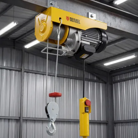 Тельфер электрический DENZEL TF-1000, 1 т, 1600 Вт, высота 12 м, 8 м/мин