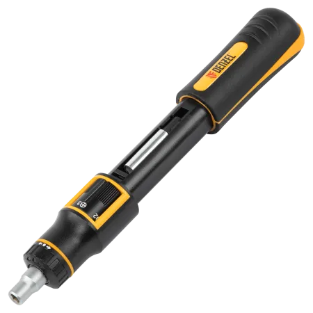 Отвертка реверсивная с револьверным механизмом DENZEL 11 шт, сталь S2