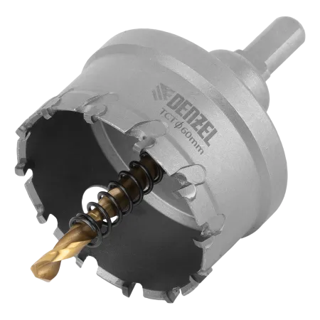 Коронка по металлу DENZEL 724017, 60 мм, твердосплавная