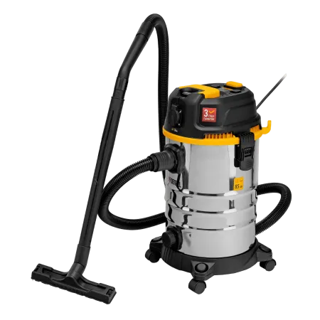 Пылесос строительный DENZEL RVC30, 1400 Вт, бак 30 л, шланг 3 м, розетка с автосинхр.