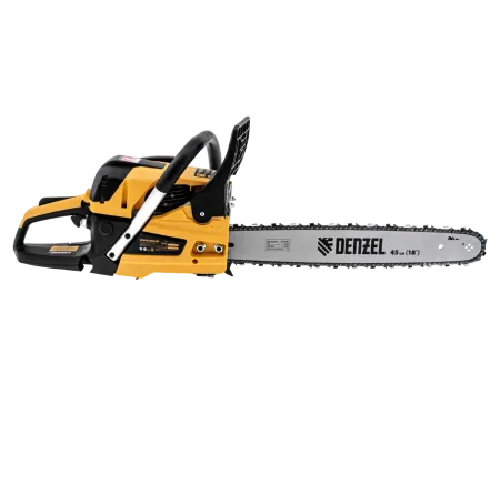 Пила цепная бензиновая DENZEL DS-5218, шина 45 см, 52 см3, 3 л.с, шаг 0,325, 72 звена