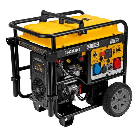 Генератор бензиновый DENZEL PS-120EAD-3, 12 кВт,230/400 В, 40л, разъем ATS,перекл.режима,эл.старт