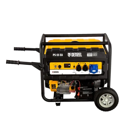 Генератор бензиновый DENZEL PS 55 EA, 5.5 кВт, 230 В, 25 л, электростартер