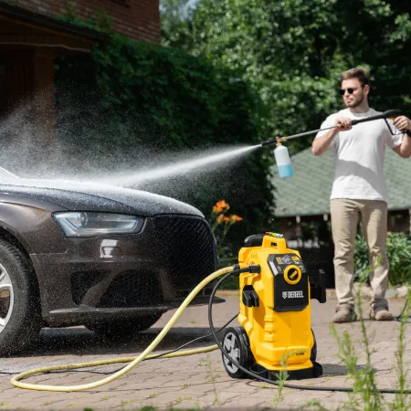 Моечная машина высокого давления DENZEL K 50 Power, 2100 Вт, 150 бар, 600 л/ч, асинхронный двигатель