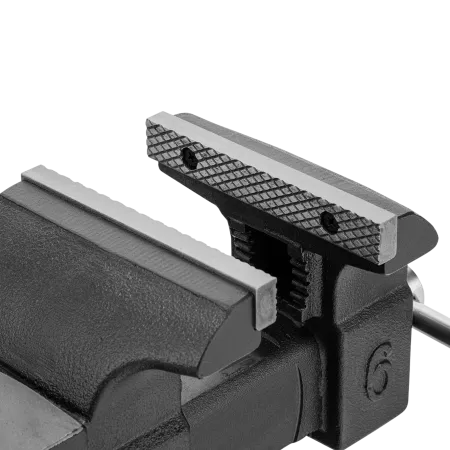 Тиски слесарные DENZEL BVH-150, 150 мм, поворотные, стальная направляющая, с наковальней