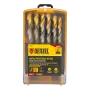 Набор сверл по металлу DENZEL, 1-13 мм, Р6М5-TiN, Golden Tip, 25 шт