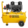 Компрессор безмасл. малошумный DENZEL DLP-950/24, 950Вт,24 л, 2850 об/мин, 170 л/мин