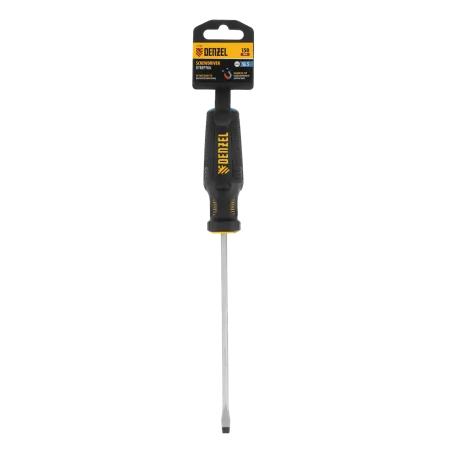 Отвертка DENZEL SL5x150 мм, CrV, трехкомпонентная рукоятка
