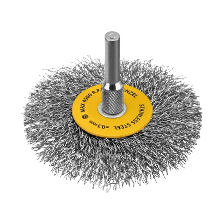 Набор щеток для дрели DENZEL, 5 Плоских 25-38-50-63-75 мм, шпилька, нерж. вит. проволока