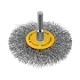Набор щеток для дрели DENZEL, 5 Плоских 25-38-50-63-75 мм, шпилька, нерж. вит. проволока