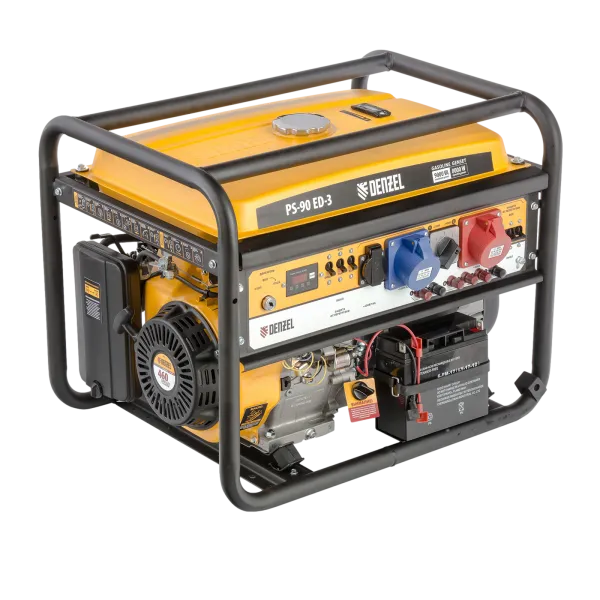 Генератор бензиновый DENZEL PS 90 ED-3, 9.0 кВт, 230 В/400 В, 25 л, электростартер