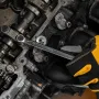 Набор инструментов DENZEL 1/2", 1/4", CrV, S2, пластиковый кейс, 64 предмета
