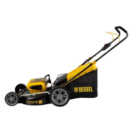 Газонокосилка аккумуляторная бесщеточная RLM450-36, Li-ion, 36 В, 4 Ач, 450 мм, травосборник 40 л Denzel