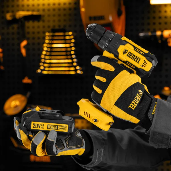 Дрель-шуруповерт аккумуляторная DENZEL CDQ-20, Li-Ion, 20 В