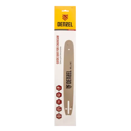 Шина для бензопилы DENZEL DGS-4516 59801, длина 40 см, шаг 3/8, паз 1.3 мм, 57 звеньев