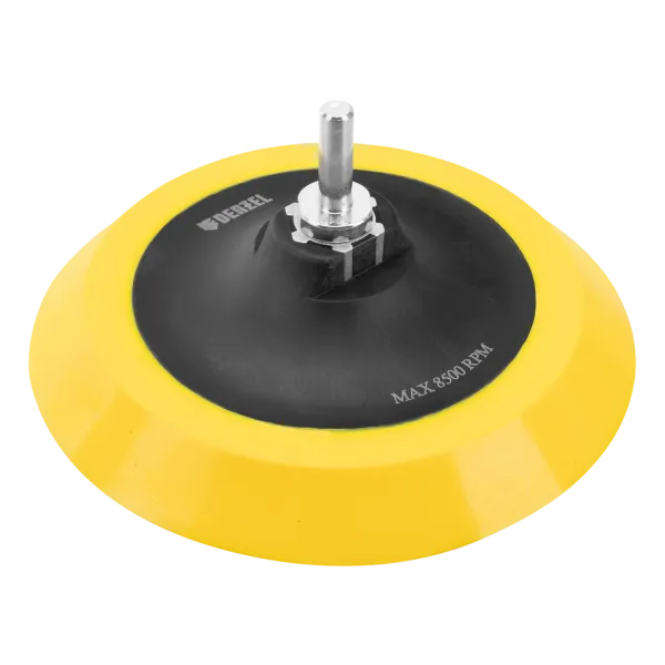Тарелка опорная для дрели и УШМ DENZEL с липучкой, 150 мм, мягкая, с адаптером c М14 на d8