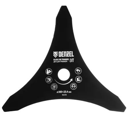 Диск для триммера DENZEL 305 х 25,4   3 лезвия