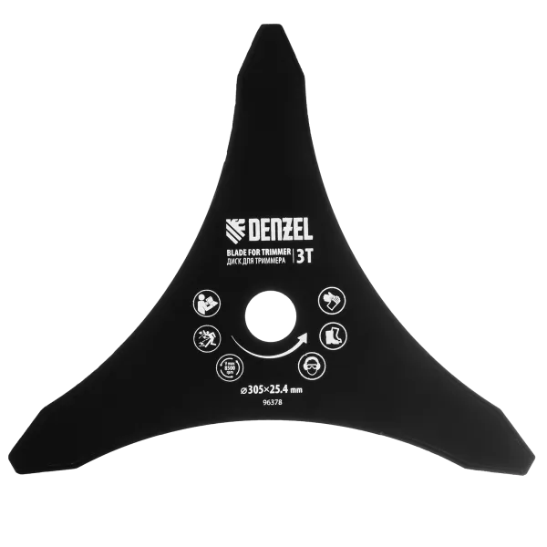 Диск для триммера DENZEL 305 х 25,4   3 лезвия