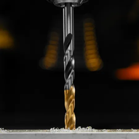 Сверло спиральное по металлу DENZEL 7,5 x 109 мм, Р6М5, Golden Tip, многогранная заточка