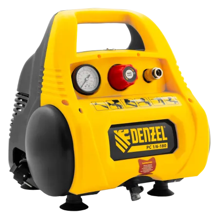 Компрессор воздушный DENZEL РС 1/6-180, 1.1 кВт, 180 л/мин, 6 л
