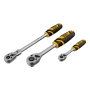 Набор инструментов DENZEL 1/2", 1/4", 3/8", CrV, S2, пластиковый кейс, 144 предмета