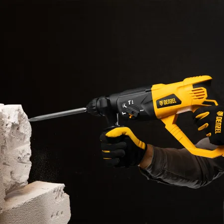 Перфоратор электрический DENZEL RH-1050-26, SDS-plus, 1050 Вт, 3.2 Дж, 3 плюс 1 режим