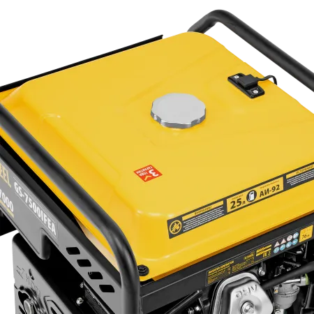 Генератор инверторный DENZEL GS-7500iFEA, 7,5 кВт, 230 В, открытый корпус, электростартер, ATS