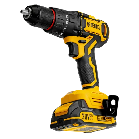 Дрель-шуруповерт аккумуляторная ударная бесщет. DENZEL CIDH-BL-20, Li-Ion, 20 В