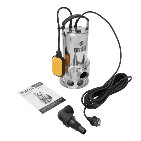 Дренажный насос DENZEL DPL800X, 800 Вт, подъем 7 м, 16500 л/ч      