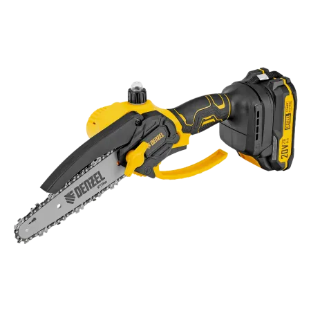 Цепная мини-пила аккумуляторная бесщет. DENZEL CCS-150, шина 150 мм, Li-Ion, 20 В