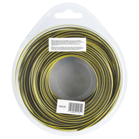 Леска для триммера DENZEL двухкомпонентная квадратная, 2,4мм х 15м, блистер SkyCutter