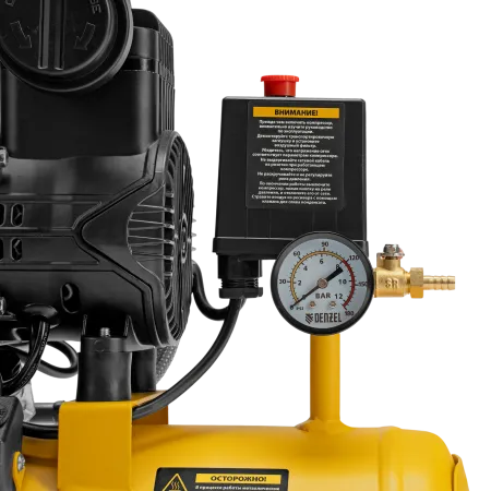 Компрессор безмасл. малошумный DENZEL DLP-950/10, 950Вт,10 л, 2850 об/мин, 170 л/мин