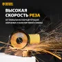 Круг отрезной по металлу DENZEL 125 х 1,0 х 22,2 мм, WA60TBF, в метал.банке, 10 шт.
