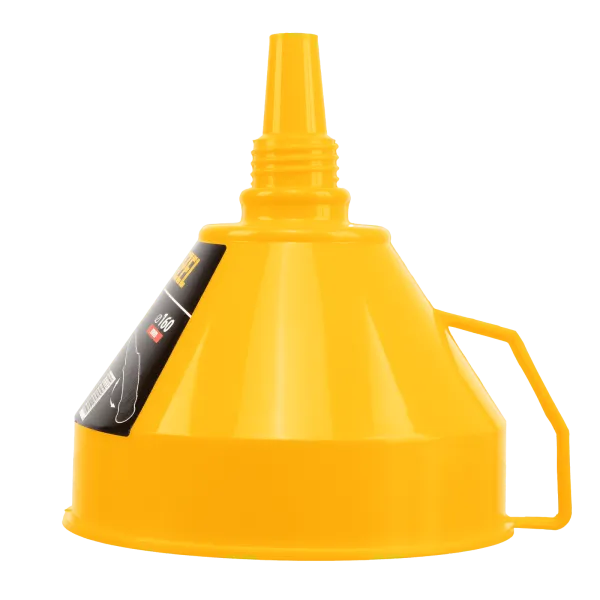 Воронка пластиковая DENZEL 160 мм с металлическим ситом и гибким наконечником