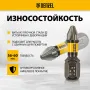 Бита DENZEL IMPACT, PZ2x25 мм, лазерная обработка шлица, сталь S2, 10 шт., Е 6,3