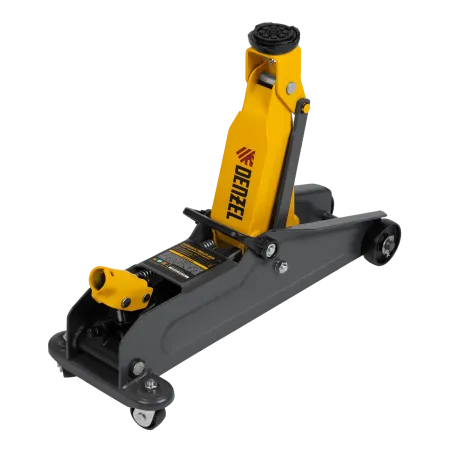 Домкрат гидравлический подкатной DENZEL 2 т, 135-385 мм