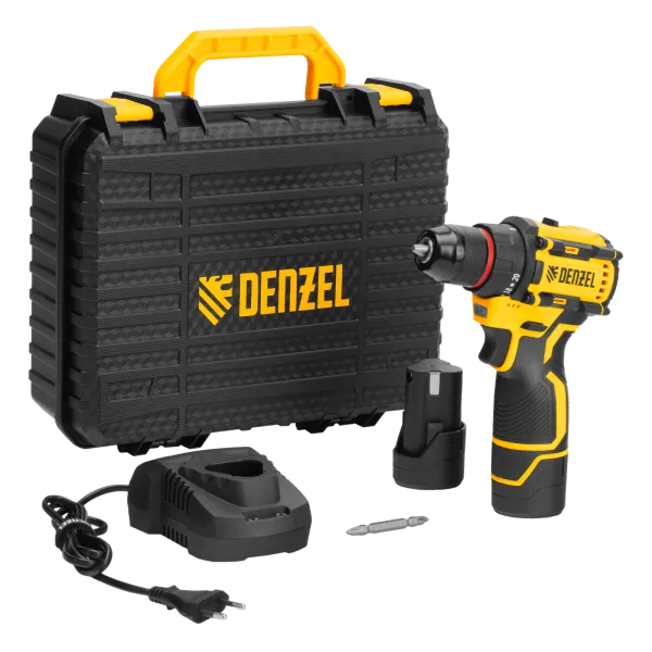 Дрель-шуруповерт аккумуляторная бесщет. DENZEL CDH-BL-12, Li-Ion, 12 В