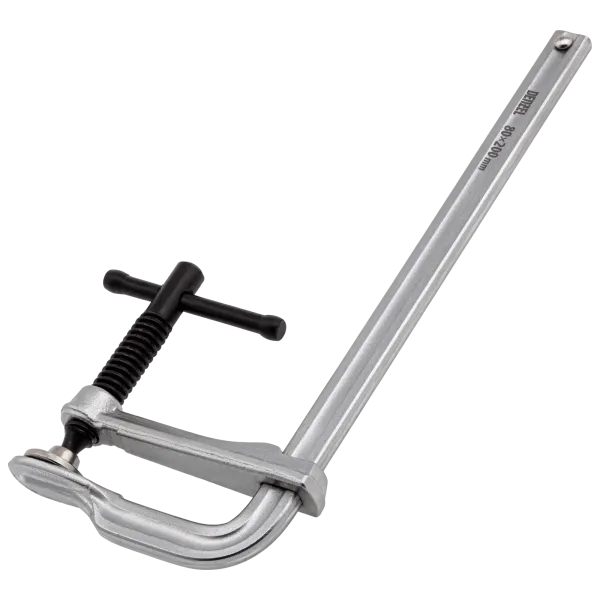 Струбцина DENZEL F-образная, 80x200мм, кованая