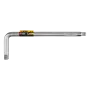 Вороток Г-образный DENZEL 450*150 мм, квадрат 3/4", CrV, матовый хром