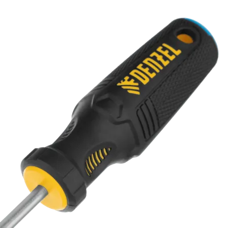 Отвертка DENZEL SL5x150 мм, CrV, трехкомпонентная рукоятка