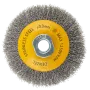 Щетка для УШМ DENZEL 746083, 100 мм, «тарелка», витая нержавеющая проволока 0.3 мм, М14