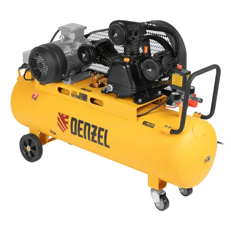 Компрессор воздушный DENZEL BCW3000-T/100, 3.0 кВт, ременный привод, 100 литров, 520 л/мин