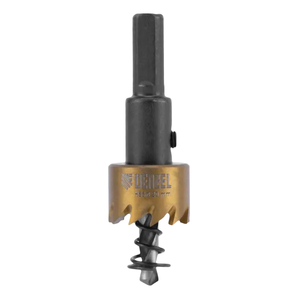 Коронка по металлу DENZEL 724101, 20 мм, HSS, нитридтитановое покрытие