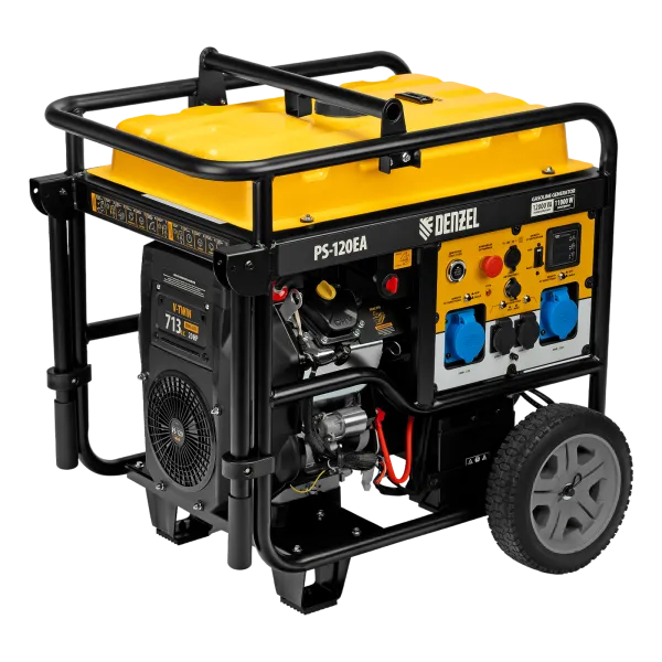 Генератор бензиновый DENZEL PS-120EA, 12 кВт,230 В, 40л, разъем ATS,эл.старт